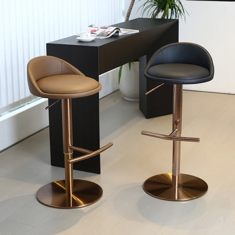 Modern Minimalist Lifting Rotating Bar Chairs Light Luxury Household Island Stools High Footed Cadeira Salon Furniture