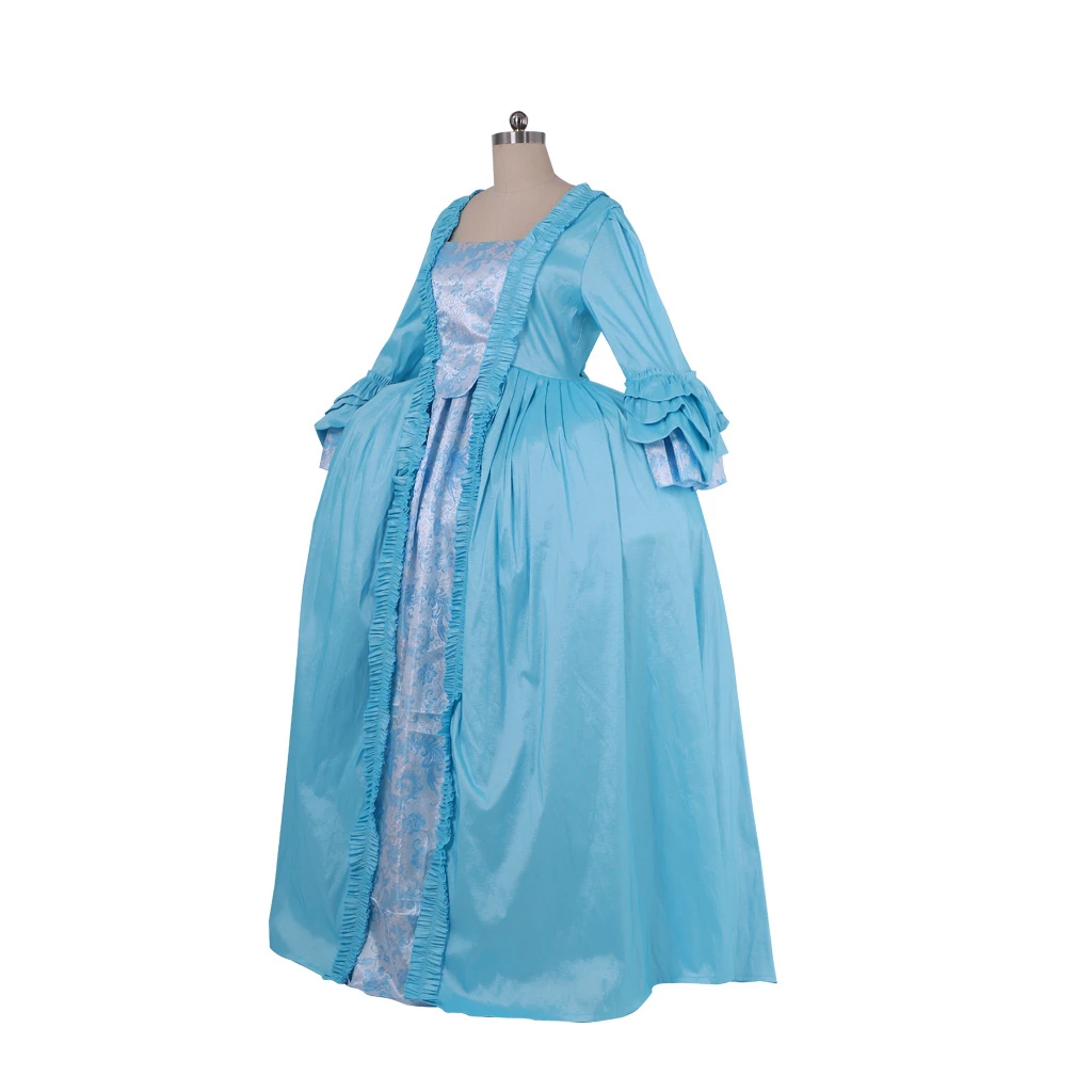 18th Century Regency Versailles Marie Antoinette Baroque Duchess dress Civil war Medieval Rococo Victorian Ball Gown Dress Blue