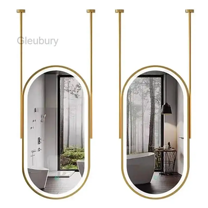 Small Pocket Mirror With Light Wall Sticker Mirror For Bedroom Decor Aesthetic Decorative Wall Ornaments Decoration Room Miror
