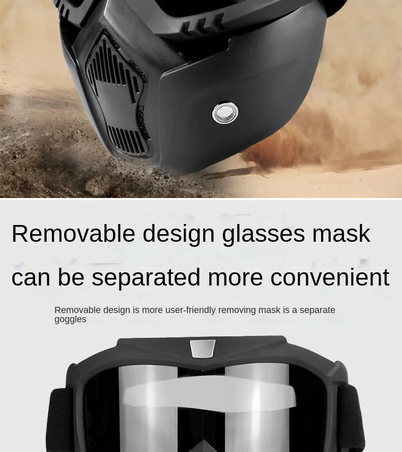 Schutzbrille mit vollem Gesicht, HD-Transparent, beschlagfrei, sanddicht, Schutzbrille für Elektroschweißen, vielseitige, atmungsaktive, winddichte Maske – Detail 17