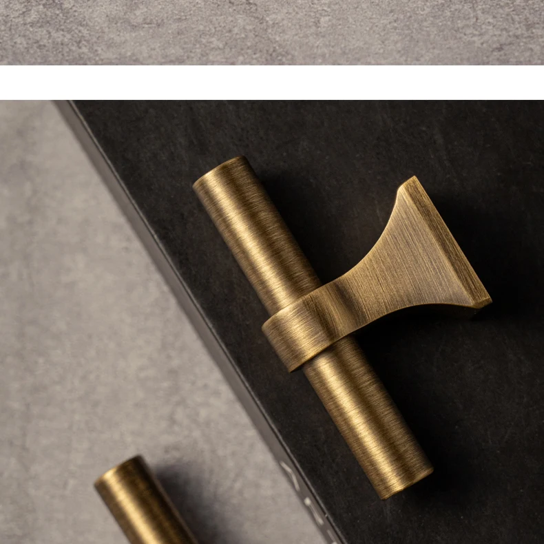 Antique brass drawer handle and T knob — supplier illustration 23