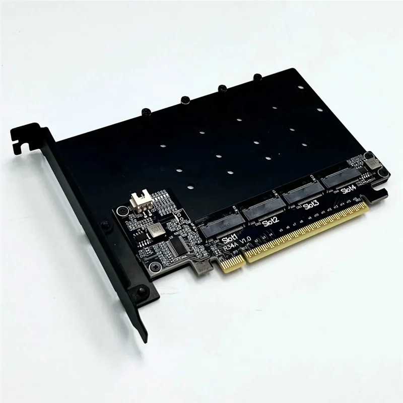 

R34A PCI-E 5.0 X16 — 4 порта M. 2 карты расширения Nvme M. 2 Nvme SSD 128 Гбит/с Gen 5 4-дисковый разъемный адаптер Твердотельный накопитель