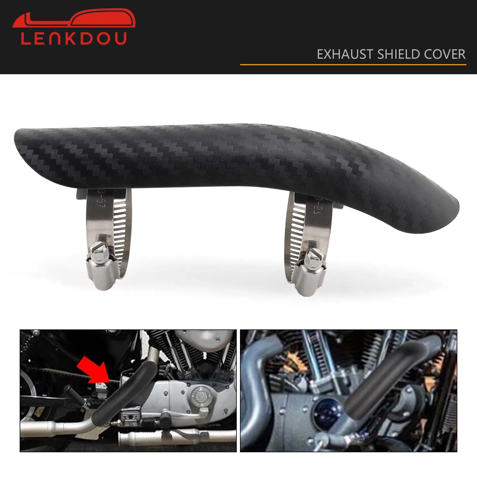 Motorcycle Exhaust Muffler Pipe Heat Shield Cover Heel Protector Guard For Harley Honda Yamaha Kawasaki Chopper Custom Universal