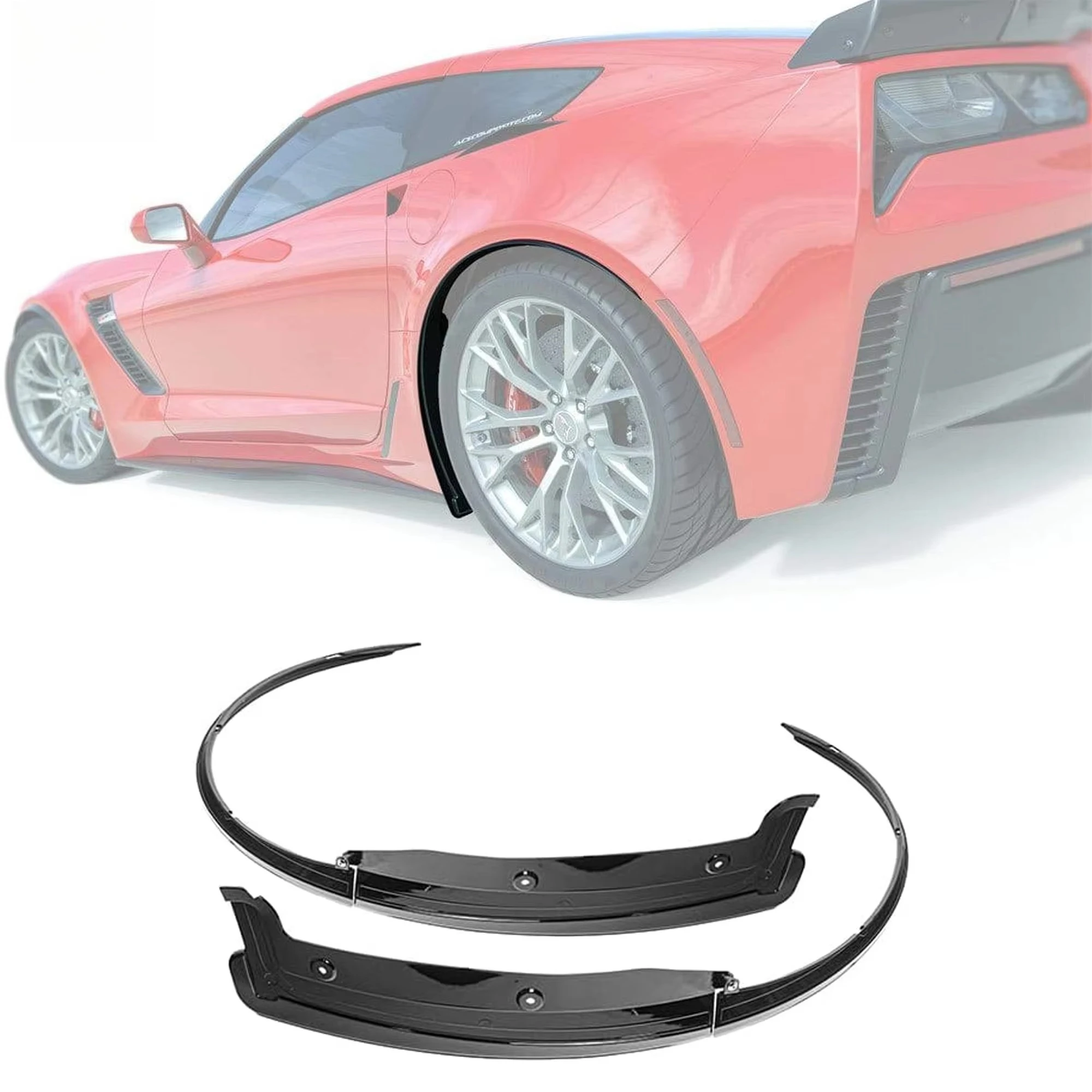 Factory Wholesale Rear Wheel Eyebrow for Corvette C7 Stingray Z06 Grand Sport 2014-2019 ABS Fender Flares Mud Guards
