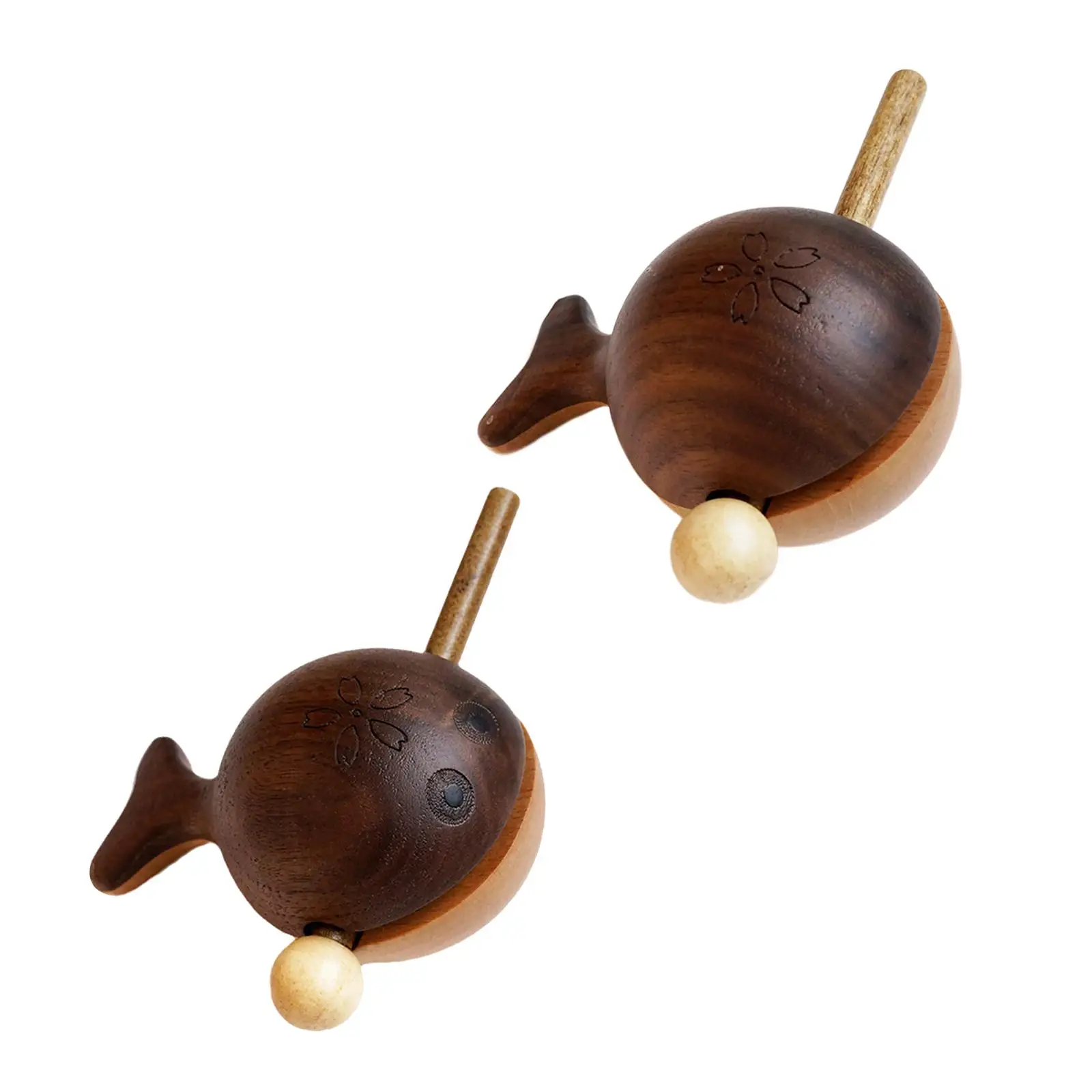 Wooden Fish Shaped Tuning Musical Toys Guiro Musical Toy for Table Car Home