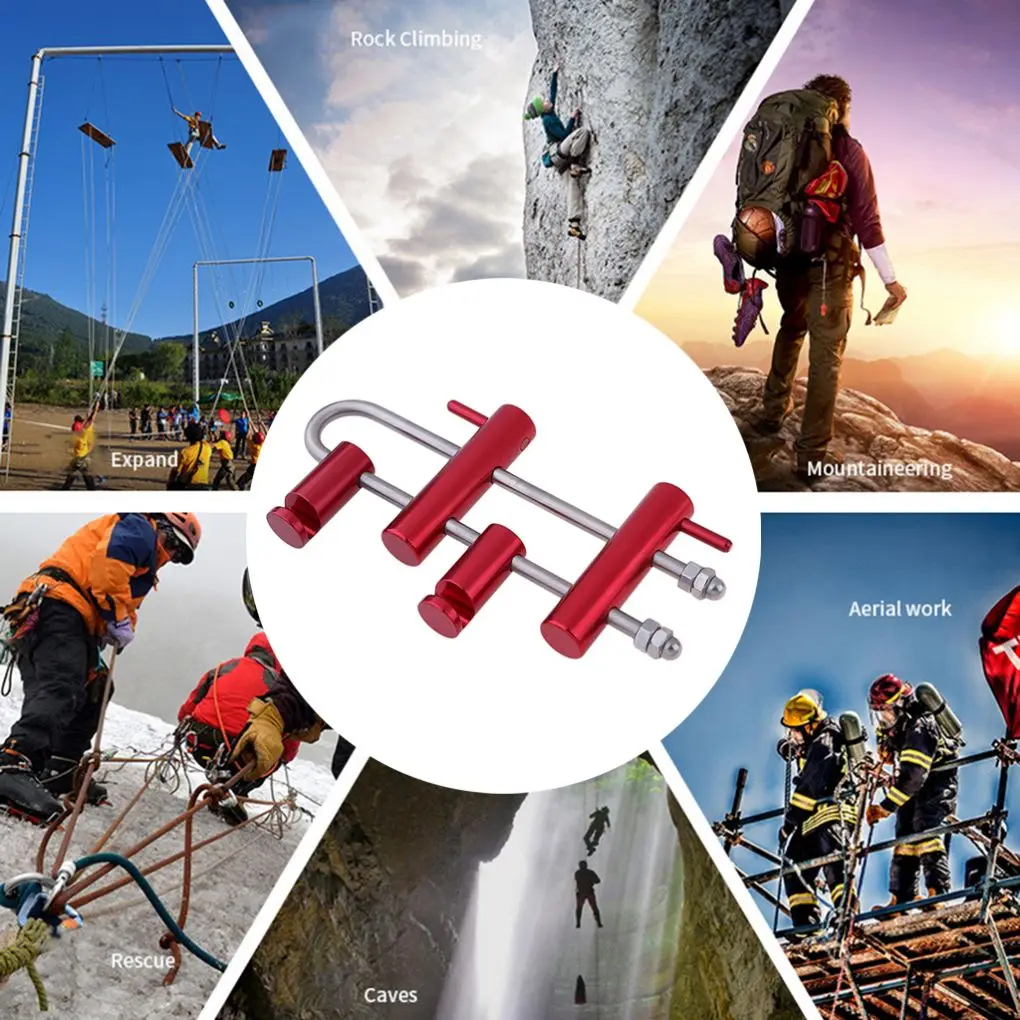Climbing Rack Descender Mountaineering Outdoor Caving Belay Device Rescue Aluminum Alloy Hiking Twist Professional
