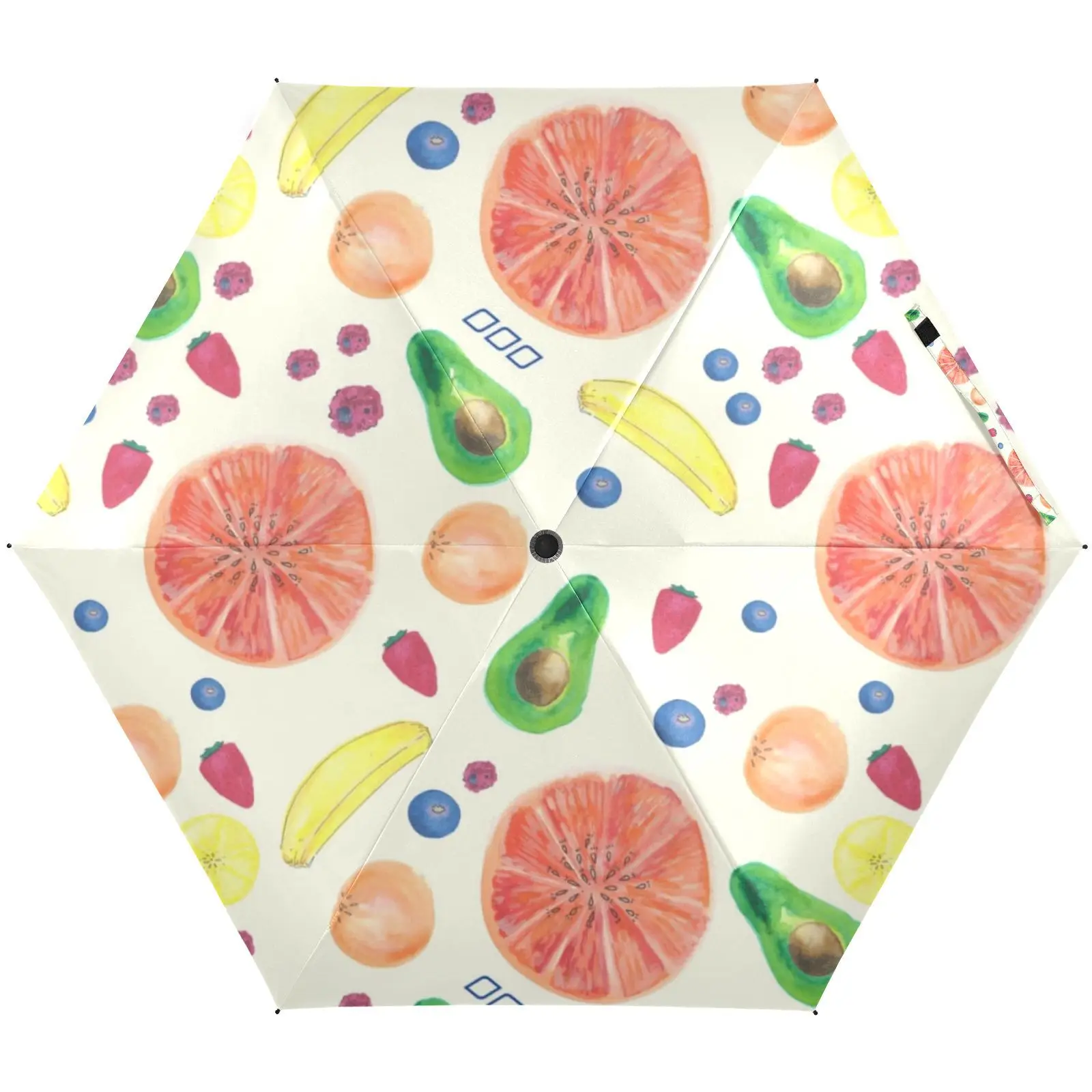 

Fruit cartoon sun umbrella Pattern Umbrella Portable Folding Sunny and Rainy Nano umbrella cloth, waterproof and light,