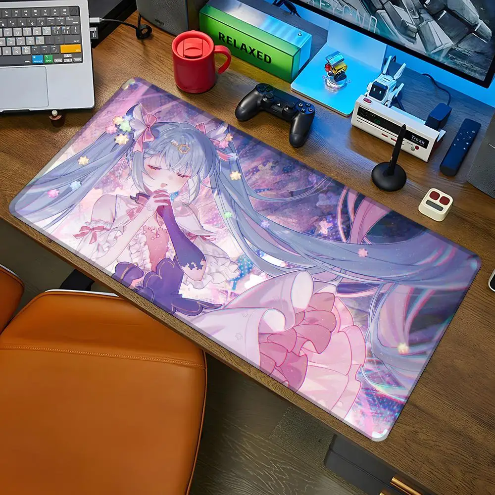 Cartoon Girl H-Hatsune Miku-S Mouse Pad Gaming Abstract Large 800x400mm MouseMat Gamer garbinet player XXL Mause Carpet PC Desk