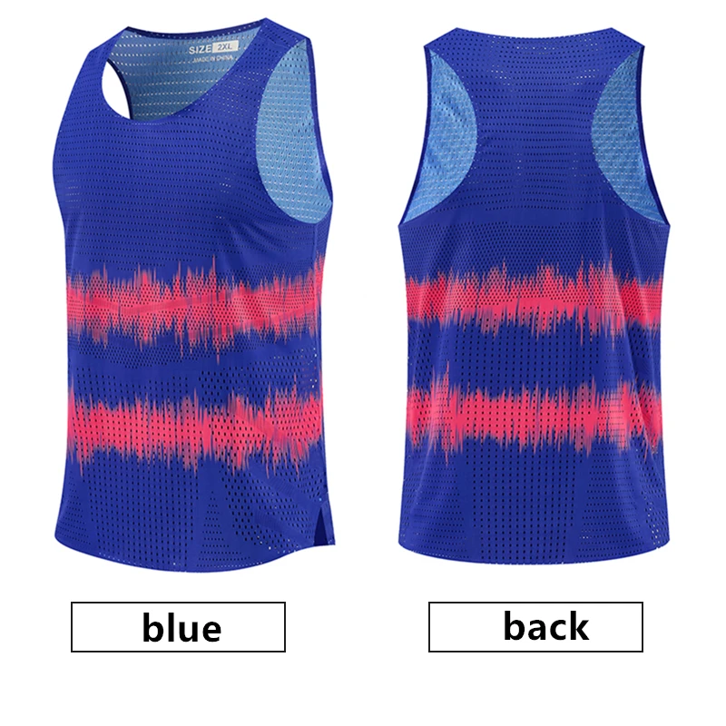 Men Running Vests Athletics Tank Tops Speed Fitness Athlete Track Field Marathon Sleeveless Outdoor running vest clothes for man