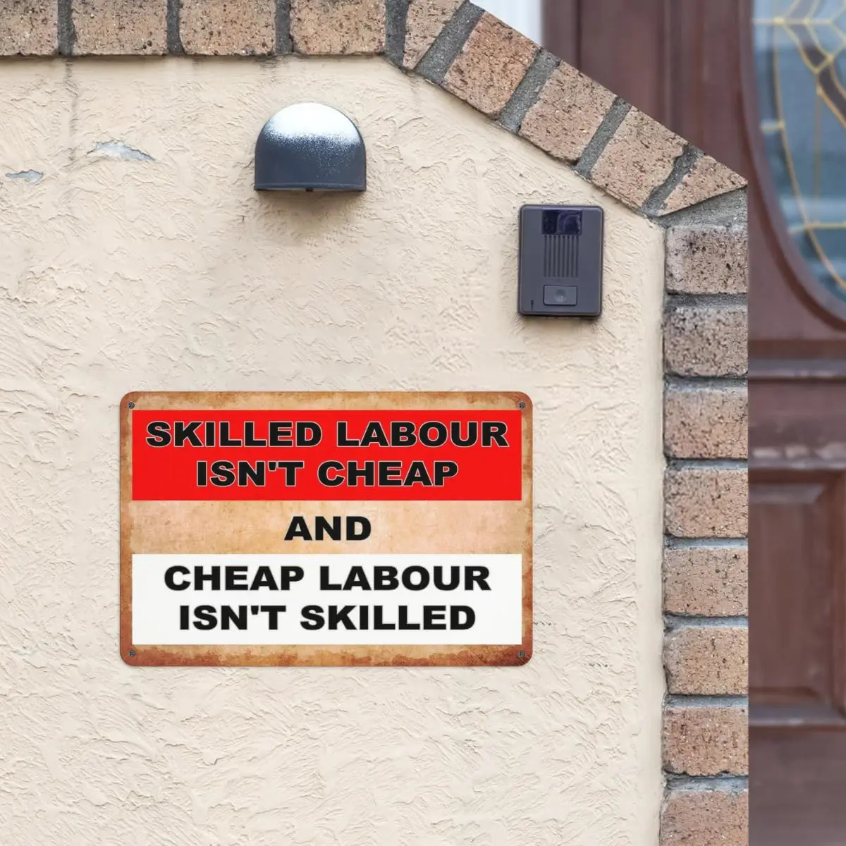 Skilled Labour Isn't Cheap Garage Mechanic Workshop Metal Sign Tin Plaque 8X12 Inches