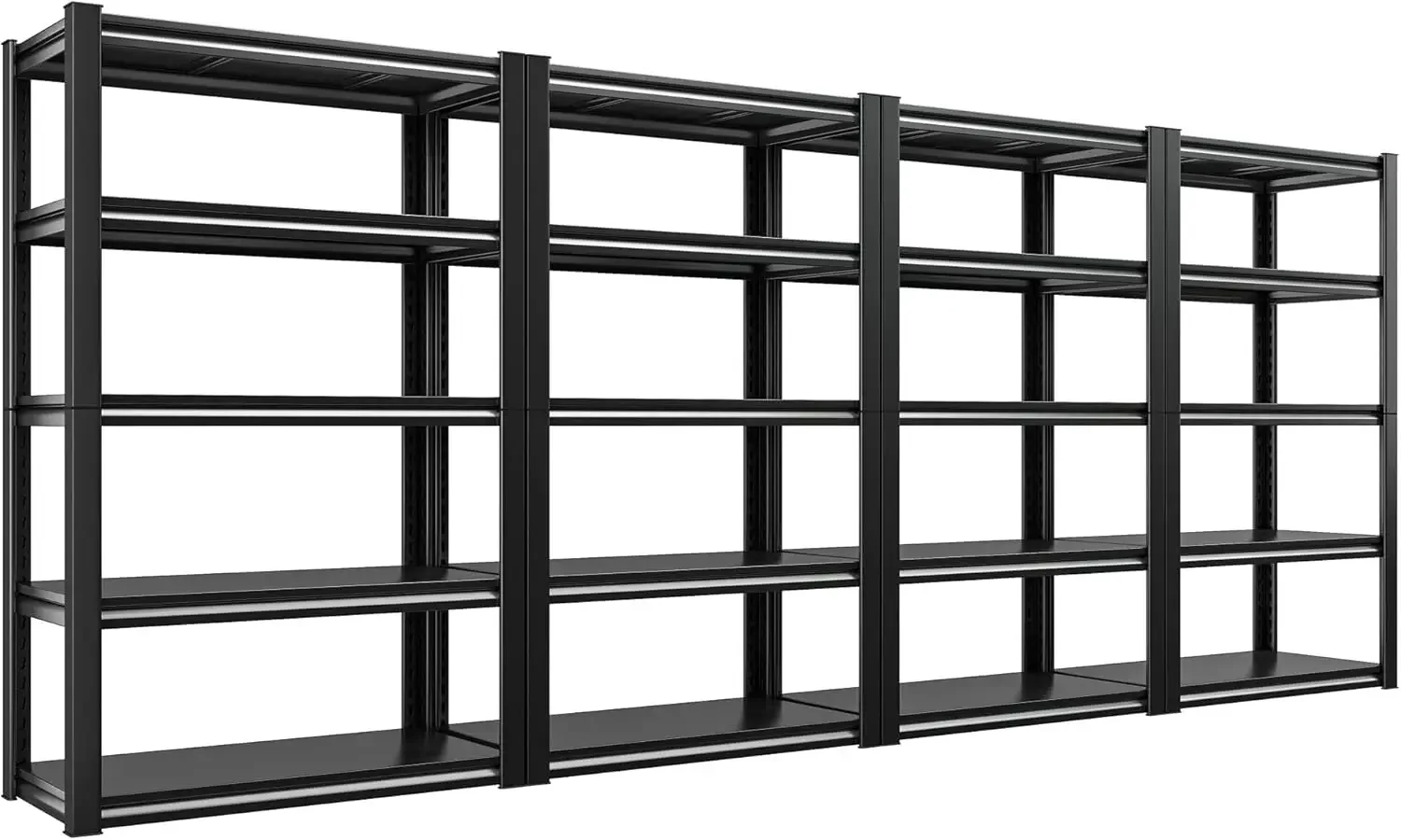 

Raybee 4 Pack Adjustable Garage Shelving Heavy Duty Garage Shelves 5 Tier Storage Shelves Metal Garage Storage Rack