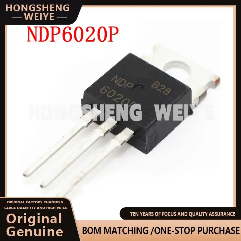 100% baru 10 buah/lot NDP6020P NDP6020 MOSFET P-CH 20V 24A TO-220