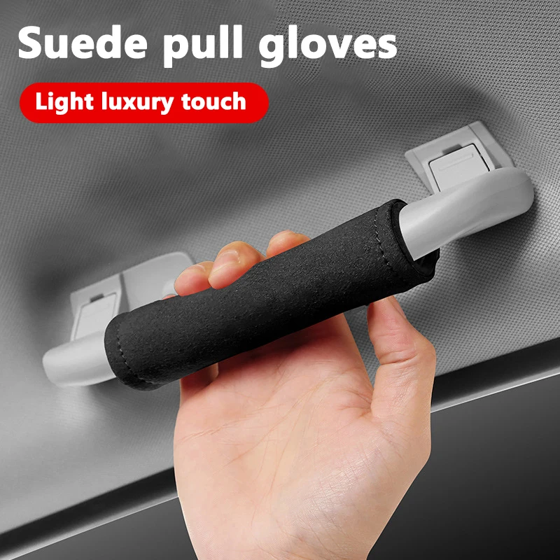 1PCS Car Short Plush Handle Cover Car Roof Protection Cover, Door Handle Anti Slip Decoration Car Interior Products Accessories
