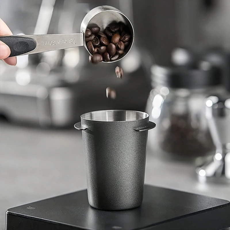 Stainless Steel Coffee Dosing Cup - Wear Resistant Espresso Powder Receiving Cup 58/53/51mm Sniffing Mug for Espresso Machines