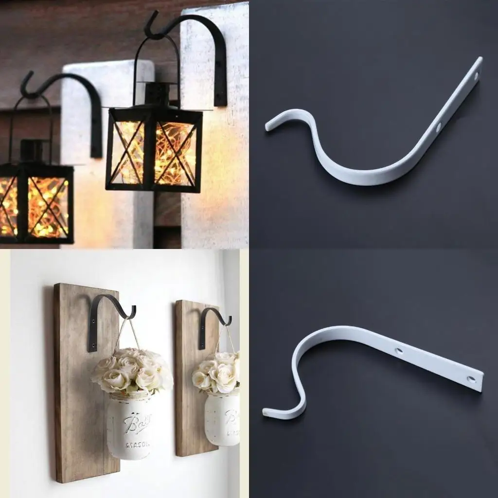 

G6KF Plant Hangers Outdoor Hand-Forged Heavy Duty Plant Hangers Brackets Durable Stable Outdoor Hanging Plant Hooks Brackets