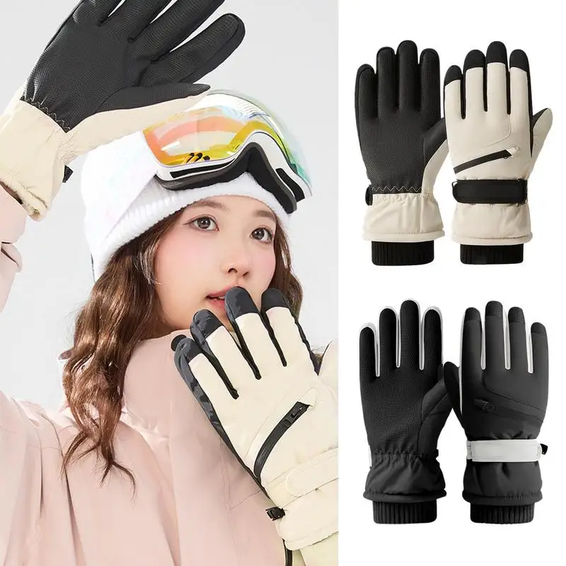 Thermal Ski Gloves For Cold Weather Waterproof Warm Gloves Winter Sports Warm Women's Gloves Driving Gloves For Traveling