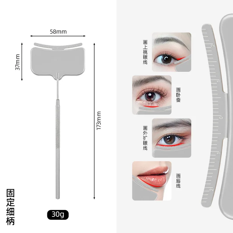 Miroir de mascara en acier inoxydable, lentille de beauté avec échelle, carré, miroir d'inspection, assistant de cils, outil de beauté, 100 pièces