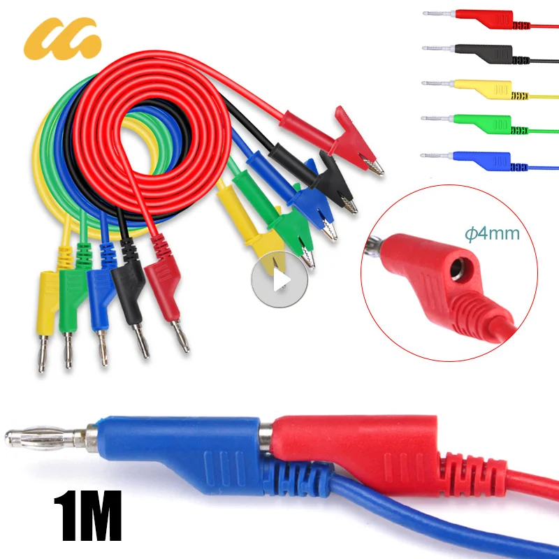 Banana To Banana Plug Test Lead Kit High-voltage Power Clamp For Multimeter With Alligator Clip U-type Puncture Test Probe Kit