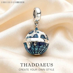 Fashion 925 Sterling Silver Globe World Map Pendant Charm For Women Men Jewelry Wholesale