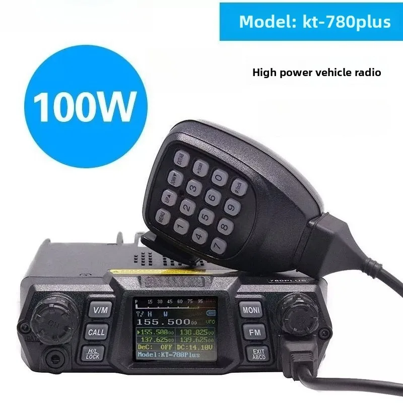 KT-780 Plus High Power 100W VHF 136-174MHz 75W UHF 400-480MHz Car Mobile Two Way Radio KT780 Long Range Transceiver