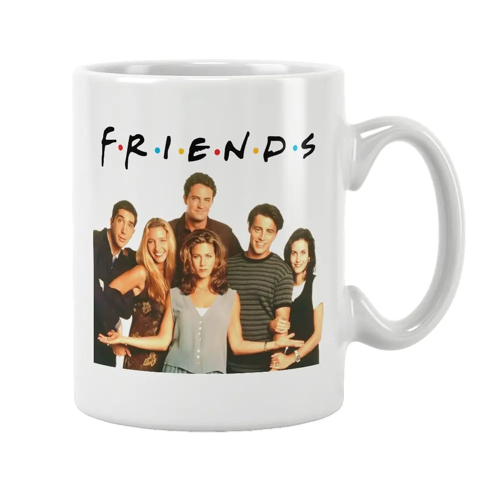 

Friends Printed Mug Funny Coffee Tea Cup Gift White Chandler Bing Monica Joey Tribbiani Rachel Green Ross Geller Phoebe Buffay