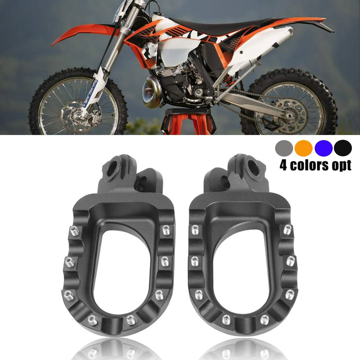 

For KTM EXC SX XCF SXF XC XCW XCFW 65 85 125 150 200 250 300 350 450 ADVENTURE 990 CNC Foot Rests Footrest footpegs Pegs Pedals