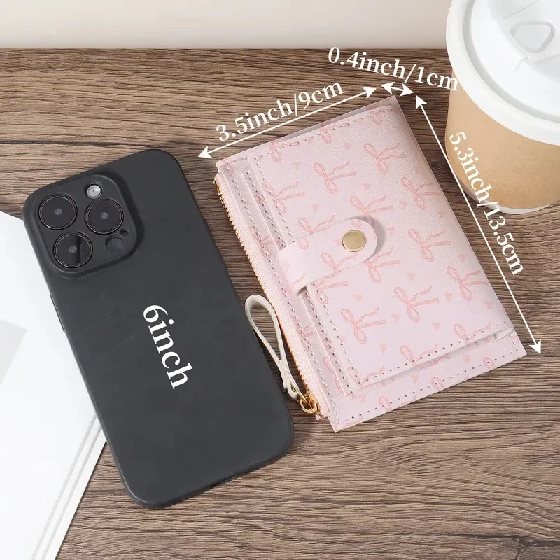 Lightweight Portable Zipper Wallet For Cash Credit Cards ID And Coins Slim Minimalist Card Case For Daily Commute Travel image 3
