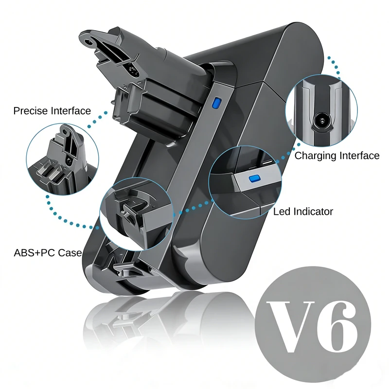 🔋2026 new model 🔋for Dyson series V6 V7 V8 V10 12800mAh 21.6V/25.2V battery V8 vacuum handheld vacuum cleaner  V11 battery