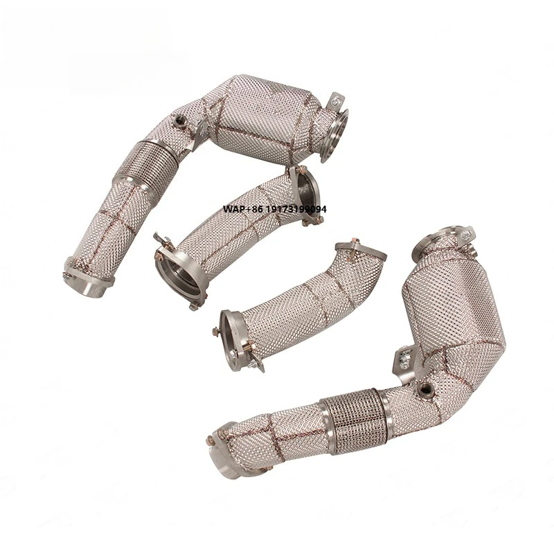 

High-Performance Downpipe for M5 G90 S68 4.4T V8 PHEV Stainless Steel Front Pipe with High Flow Cat, Direct Fit Upgrade