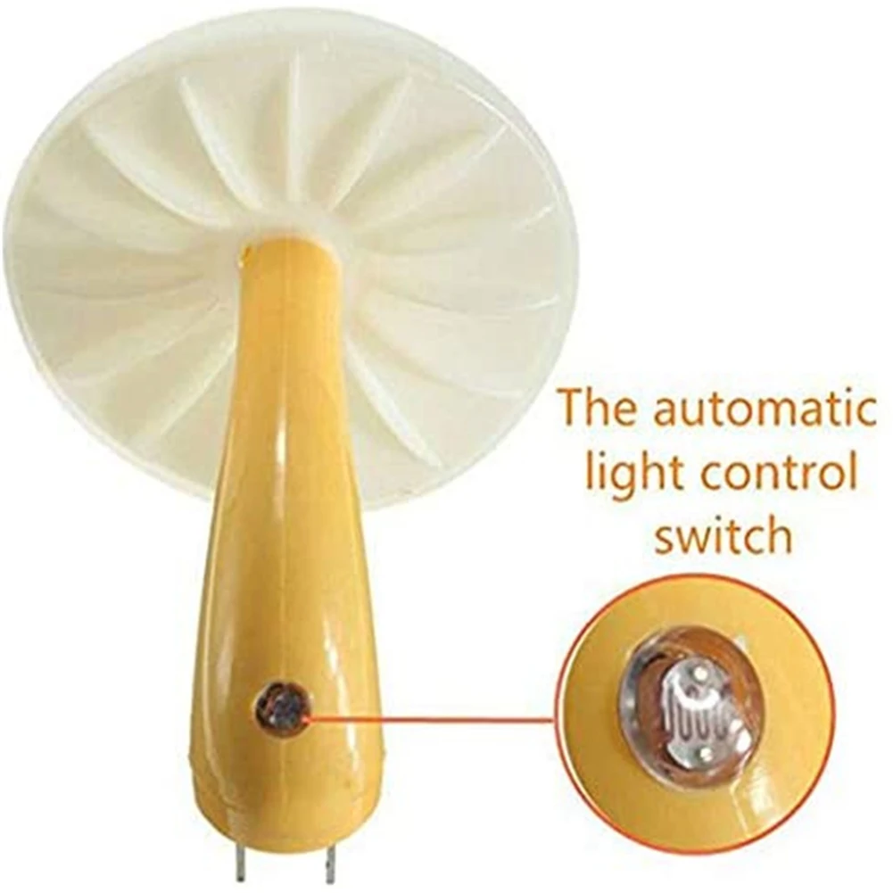 Mushroom Shape Led Night Light Colorful Automatic Smart Light Control Energy Saving Plug-in Sensor Bedside Lamp