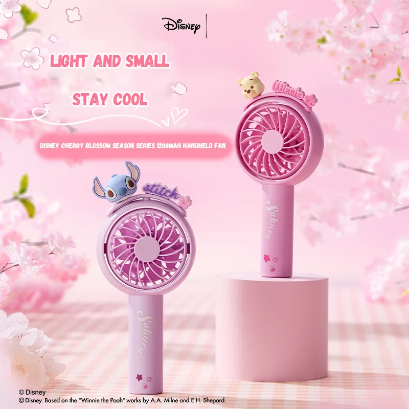 

Disney Sakura Season Series 1200mAh Handheld Fan Portable Rechargeable Mini Fan Ideal for Spring Summer Use