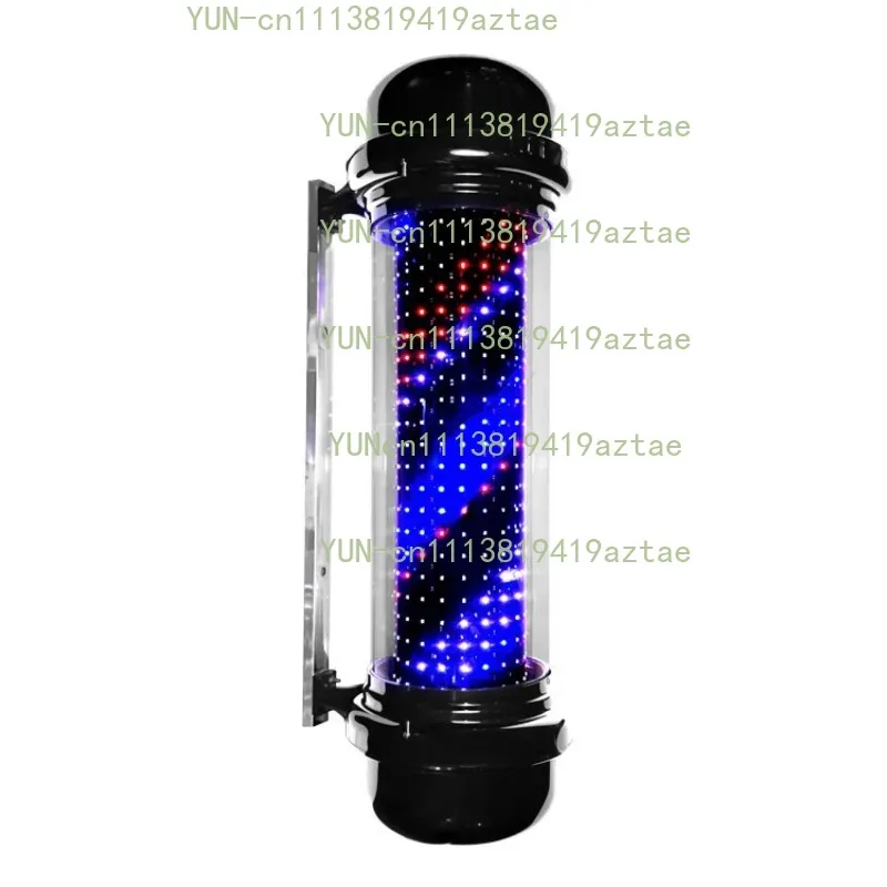 2026 LED Hair Salon Logo Light, Rotating Wall-Mounted Column Sign, Red White and Blue, Barber Shop LED Wall Turning Light for Ha