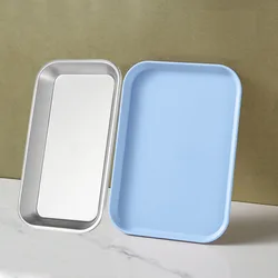 Stainless Steel Dental Lab Instrument Tools Storage Tray Medical Surgical Plate Disinfection Rectangular Dish Dentist Accessory