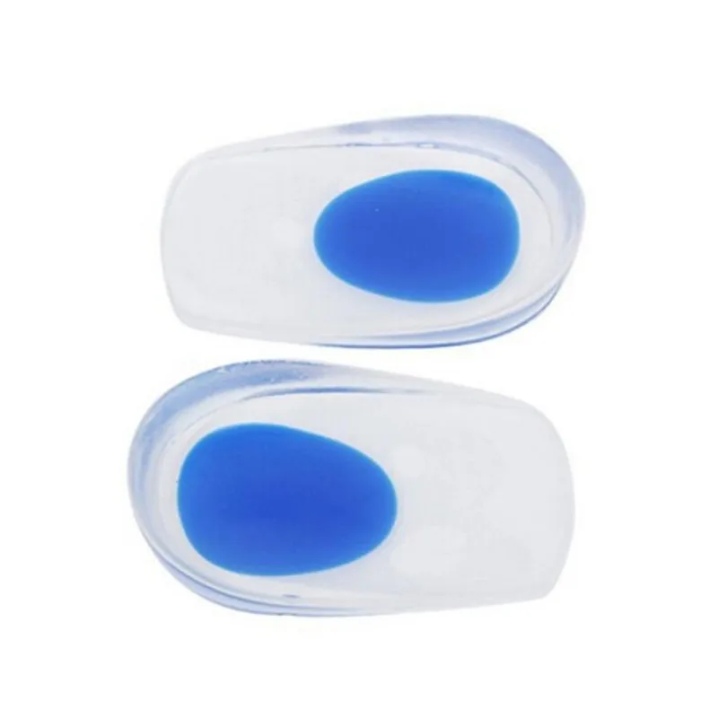 2 Stuks Zachte Siliconen Gel Inlegzolen Voor Hielspoor Pijnstilling Voetkussen Voetmassage Zorg Hak Cups Schoen Pads Verhogen Zorg Tool