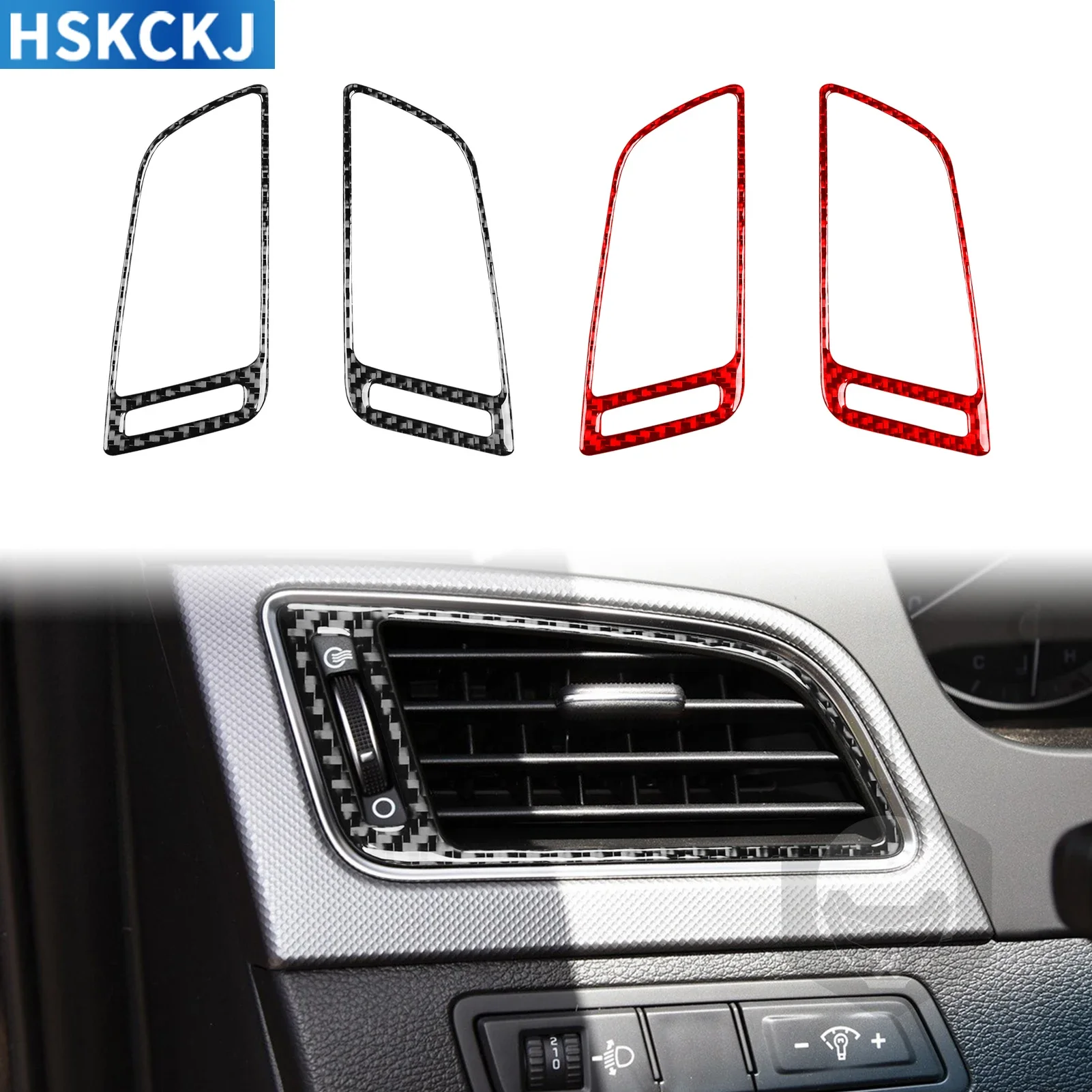 

For Hyundai Sonata 2015—2017 Real Carbon Fiber Driver Side Air Vent Frame Cover Trim Sticker Interior Decorative Accessories