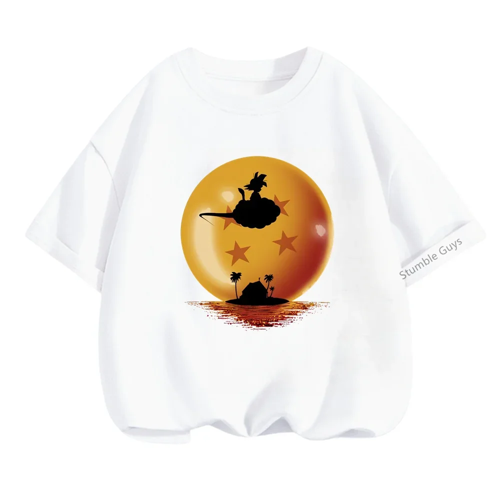 Dragon Ball Z T Shirt Children New Kawaii 2024 Funny Summer Cartoon 3D T-shirt For Boys Girls Kid Clothing Unisex Short Sleeves