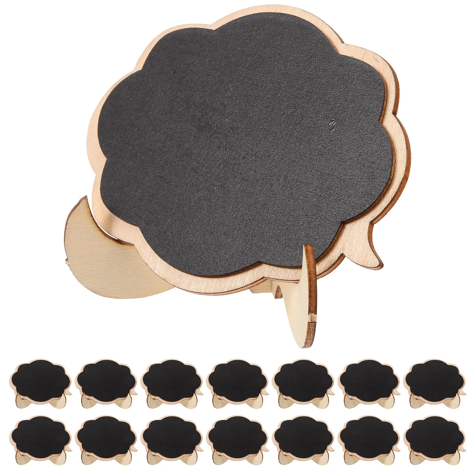 

20Pcs Portable Miniature Wooden Blackboard Small Chalkboard Sign Table Message Board for Shop Cafe Mini Chalkboard