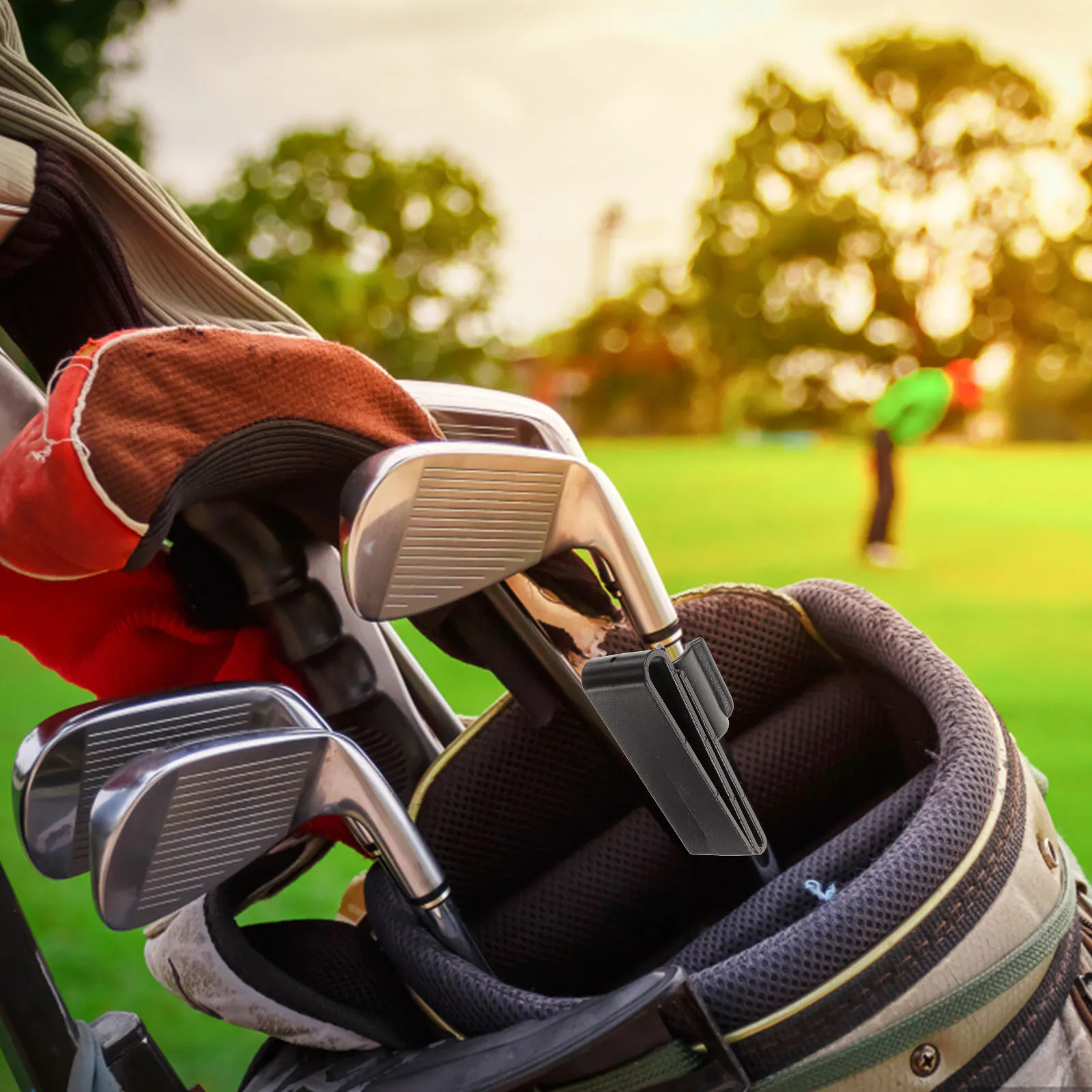 

2Sets Golf Club Holder Durable Lightweight Clip for Outside Bag Putter Organizing Accessories Golf Club Holder