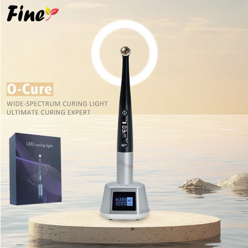 

Стоматологическая фотополимеризационная лампа Finer Dental Curing Lamp 1 Sec Blue Violet, 3100 мВт/см², 7 режимов, для фотополимеризации в стоматологии