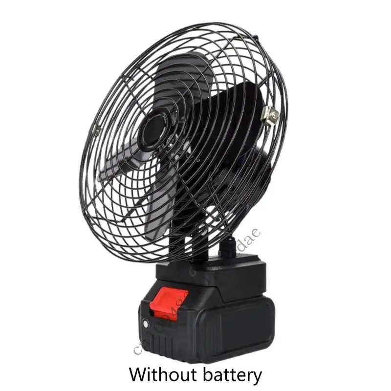 Strong 8 Inch Battery Operated Metal Fan Powerful Cooling Fan Suitable for Perfect for Workshops & Outdoor Use 