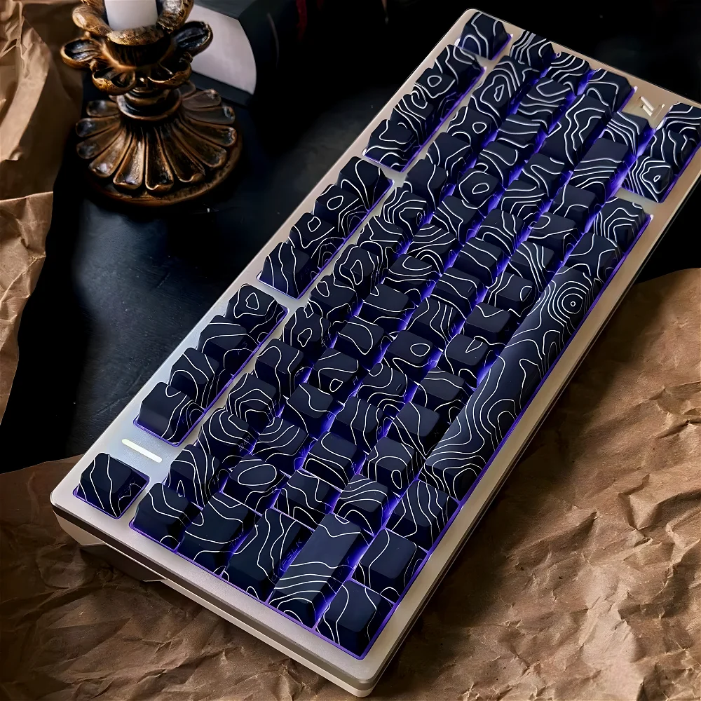 

Personalized Creative Contour Side-engraved Cherry Keycaps PBT Translucent 132 Keys for Mechanical Keyboards