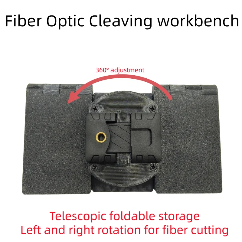 Estação de trabalho de fibra óptica Armazenamento integrado de fibra e plataforma de cutelo de fibra rotativa