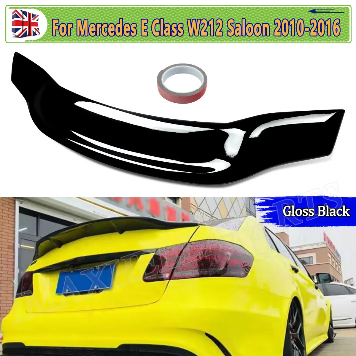 

Trunk Spoiler For Mercedes E Class W212 E200 E300 E400 E500 E63 2010-2016 Gloss Black Rear Ducktail PSM High Kick Boot Spoiler
