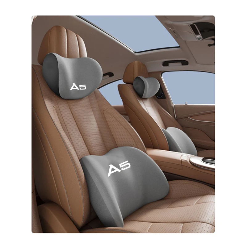 

For AUDI A5 Car Memory Foam Neck Pillow Lumbar Cushion To Relieve Cervical Fatigue Car Headrest Cushion