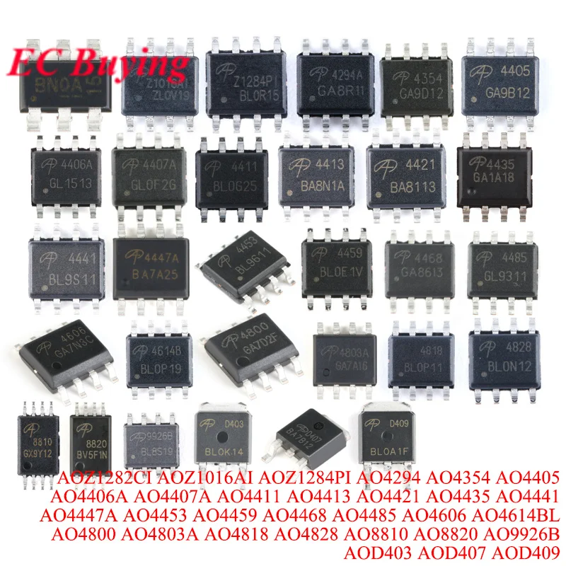 1-20pcs AOZ1282CI AOZ1016AI AOZ1284PI AO4294 AO4354 AO4405 AO4406A AO4407A AO4411 AO4413 AO4421 AO4435 AO4441 AO4447A AO4453