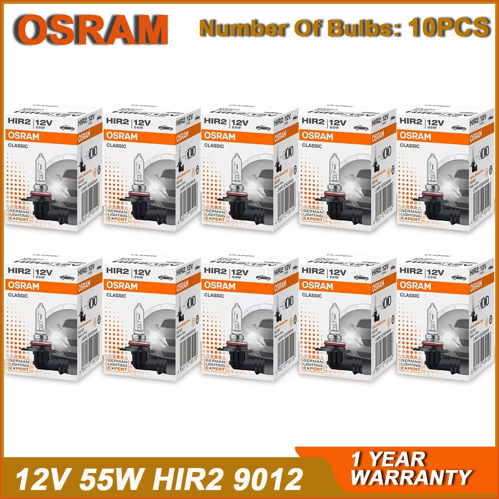 OSRAM 9012 HIR2 PX22d CLASSIC Halogen Headlight 12V 55W 3200K 1875lm Original Car Bulb Auto Lamp Standard Hi/lo Beam