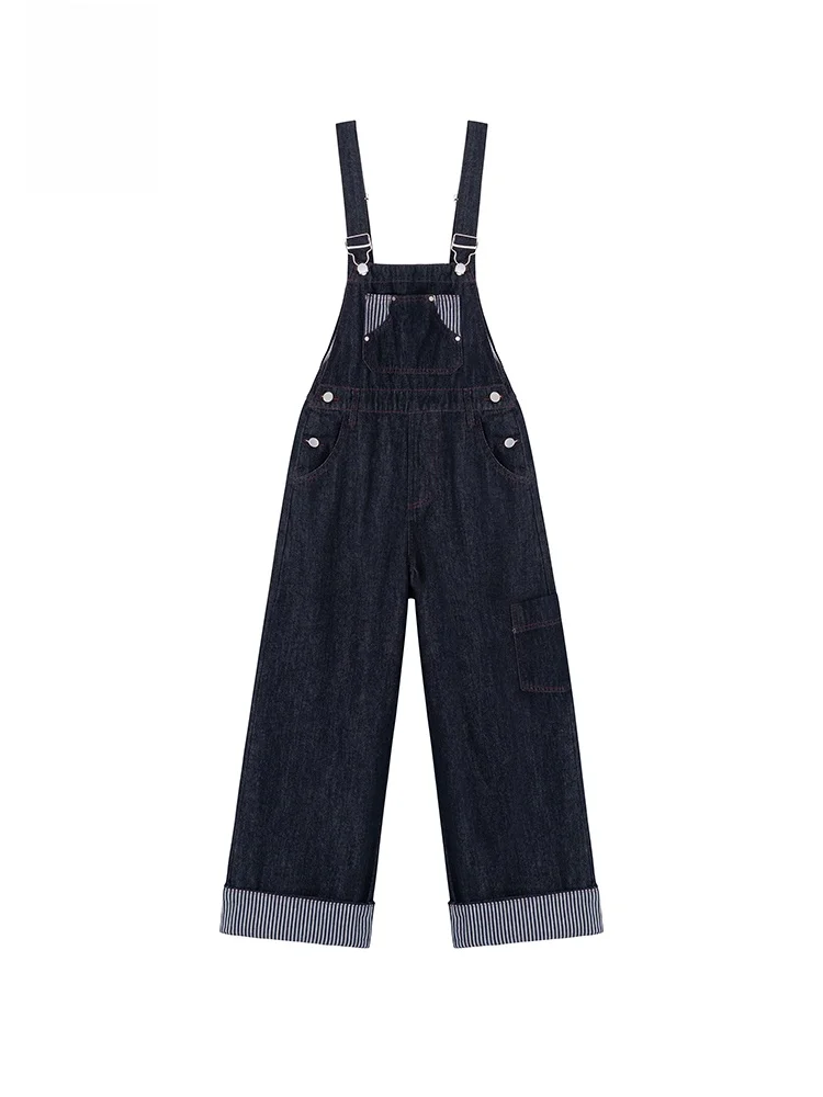 

Невыцветающие джинсовые комбинезоны женские, осенняя новинка, стильные прямые брюки с карманами, длинная молния, завышенная талия, в китайском стиле