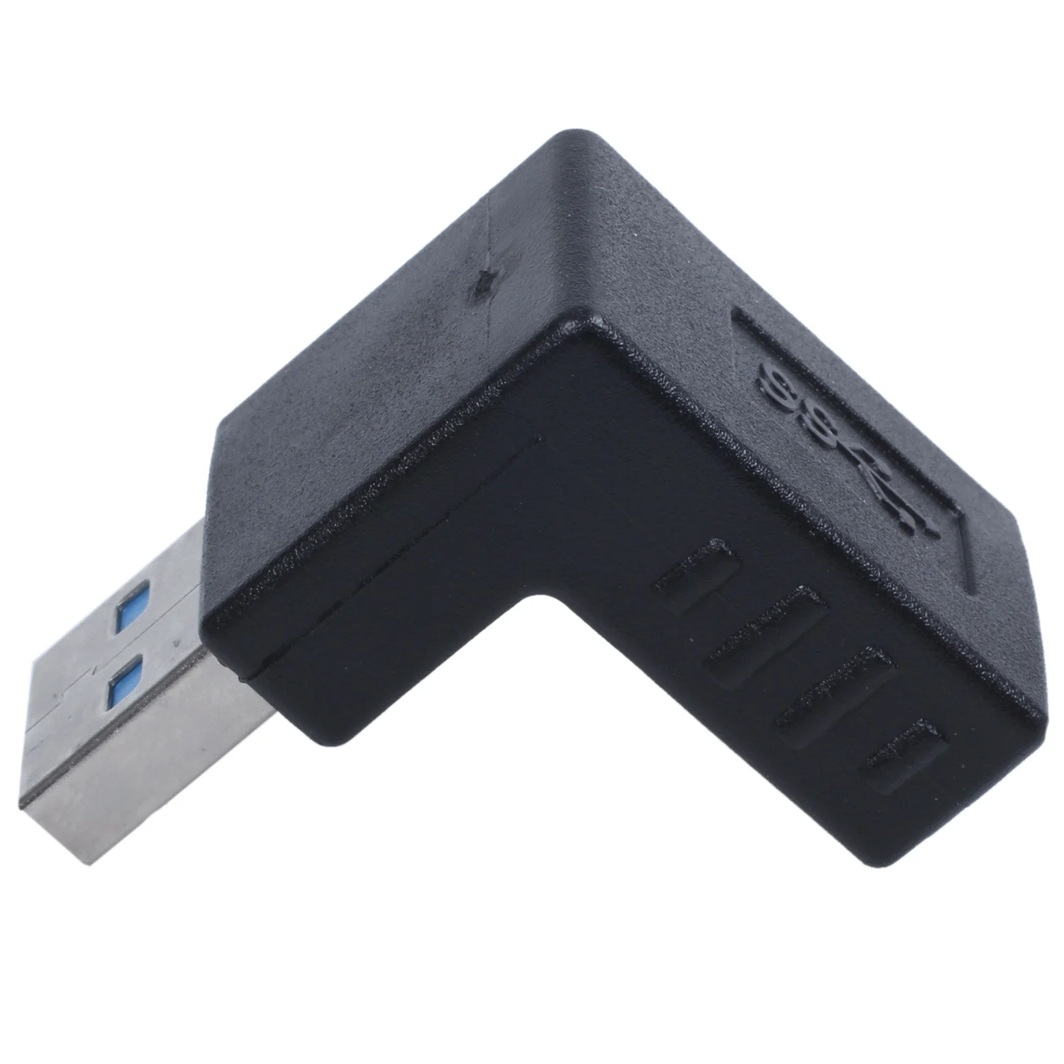 

90 Degree USB 3.0 A Male To Female M/F Plug Adapter Connector Black-ABIU