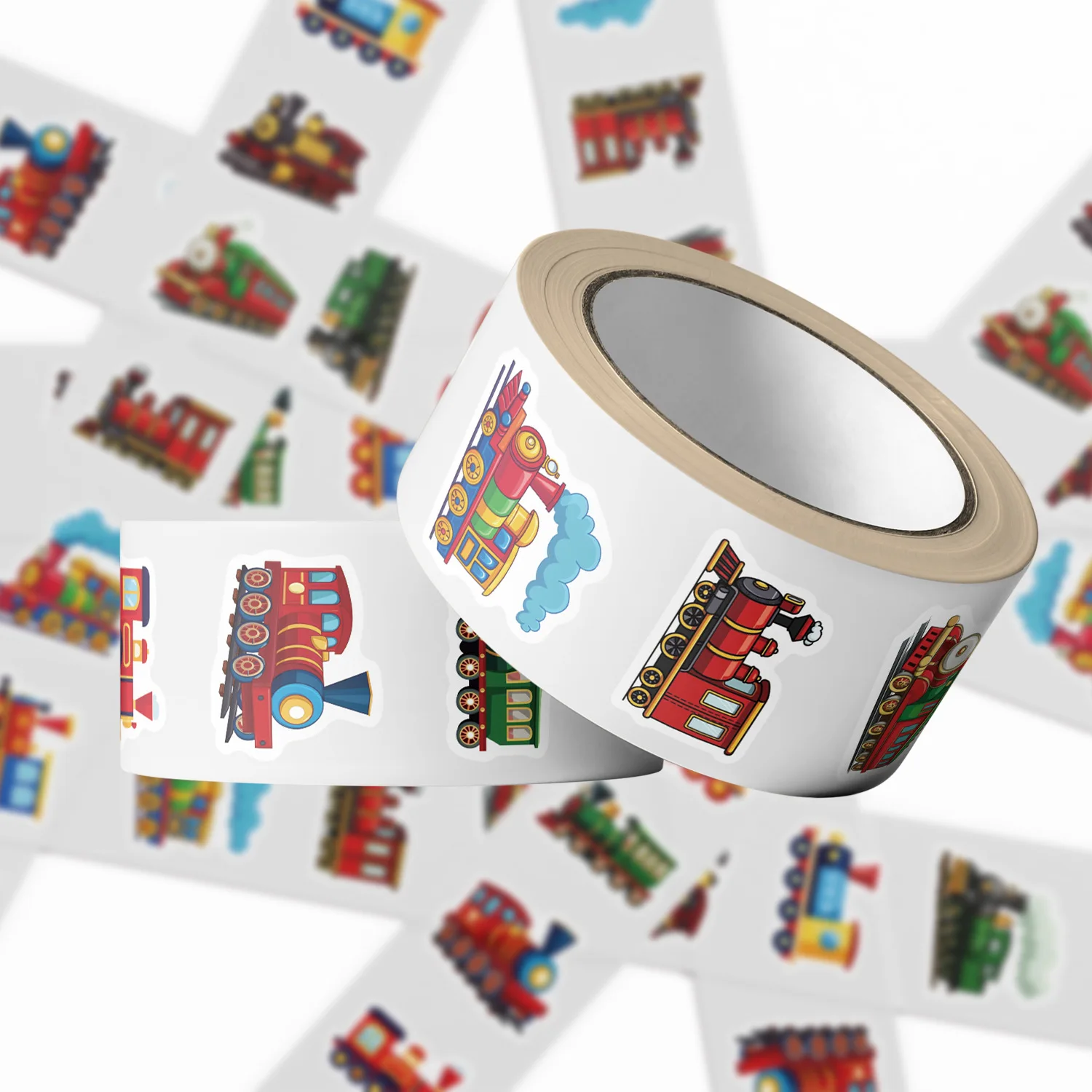 

500PCS Minimalist Style Cartoon Train Graffiti Stickers Exquisite Fashion DIY Toys for Bottle Travel Bag Aesthetic Decals