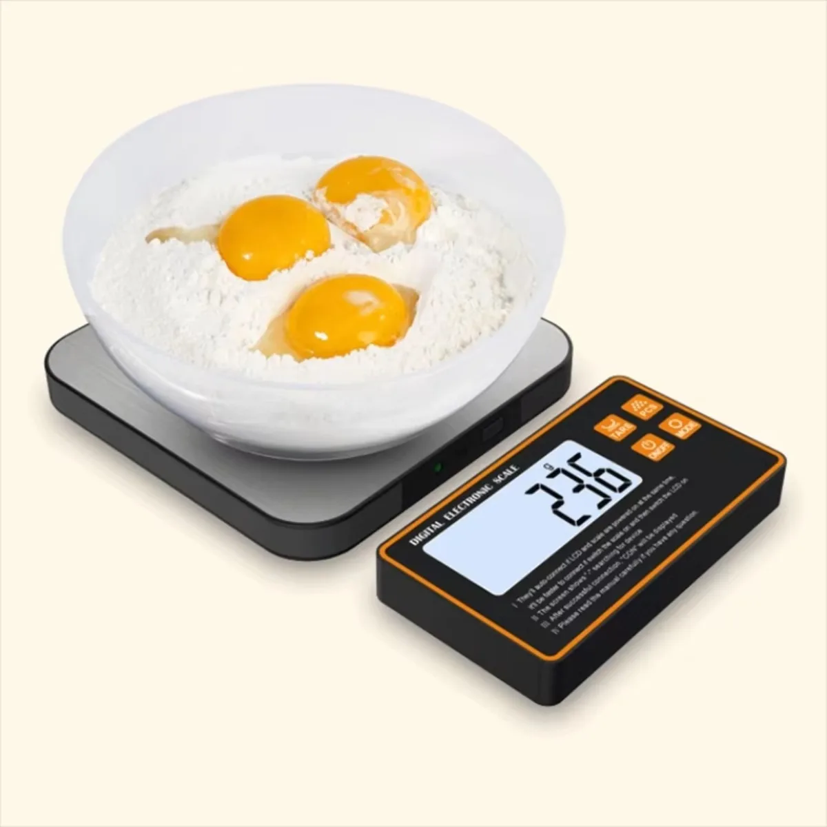 33lb Food Scale with Split Display Digital Kitchen Scale 1g 0.1oz Precision 304 Stainless Steel Backlit Suitable for Cooking